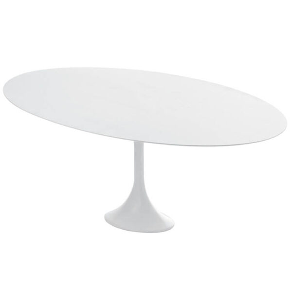 Echo Matte White Dining Table, image 1