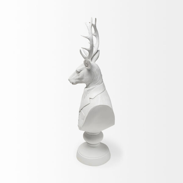 Mozart White Resin Deer Figurine, image 4