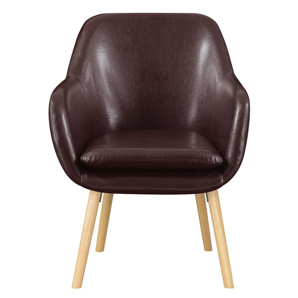 Take a Seat Espresso Faux Leather Charlotte Accent Chair, image 6