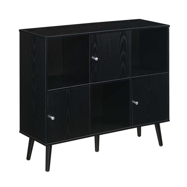 Black Three Door Cabinet Console Table, image 4