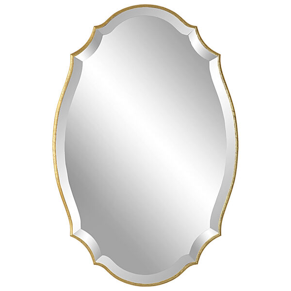 Evelyn Antique Gold Beveled Wall Mirror, image 2