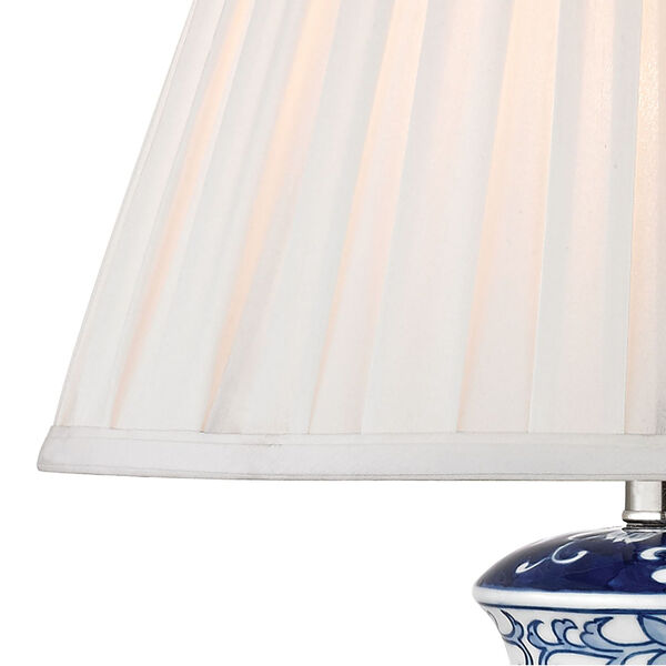 Blue and White Hand Paint One Light Table Lamp, image 3