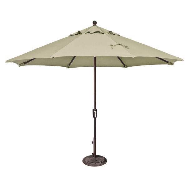 Catalina 11 Foot Octagon Market Umbrella in Antique Beige Sunbrella and Bronze, image 1