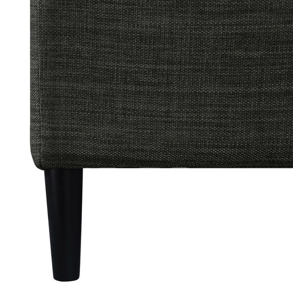 Designs4Comfort Dark Charcoal Gray Fabric Magnolia Storage Ottoman with Reversible Trays, image 5