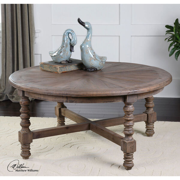 Samuelle Reclaimed Fir Wood Coffee Table, image 2