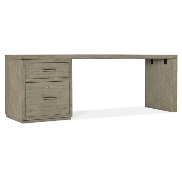 Linville Falls Smoked Gray 84-Inch Desk with One File, image 1