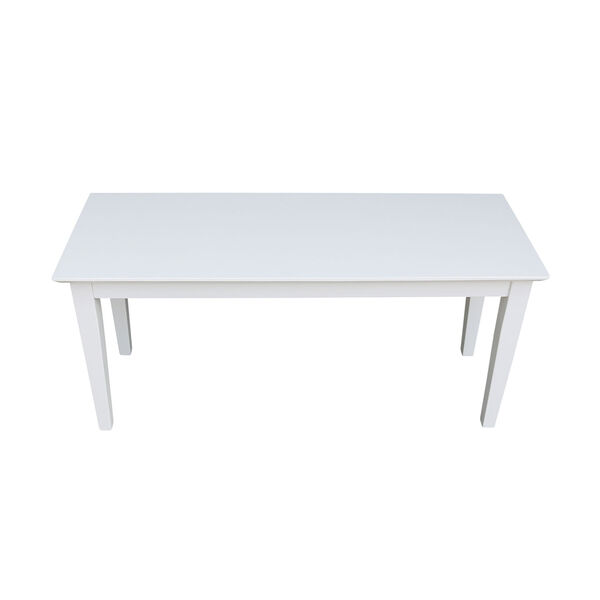 Shaker Styled Bench in White, image 4