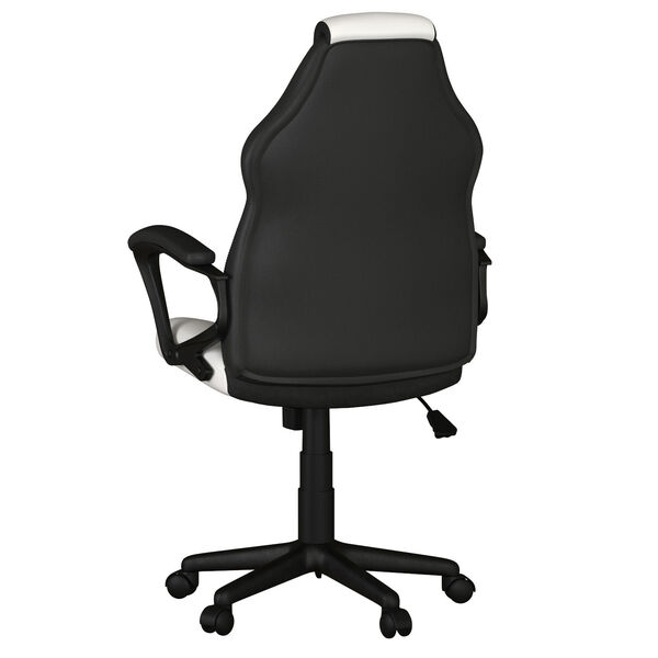 Oren White High Back Gaming Task Chair with Vegan Leather, image 5