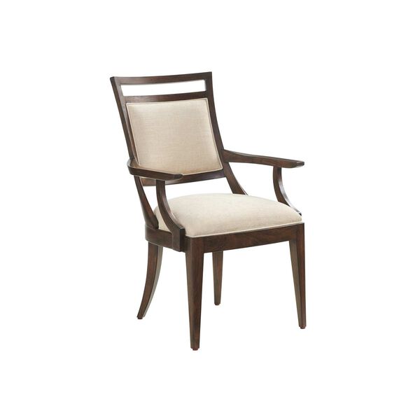 Silverado Walnut Beige Arm Chair, image 1