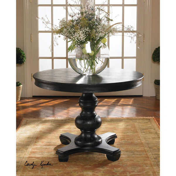 Brynmore Black Satin Round Table, image 2