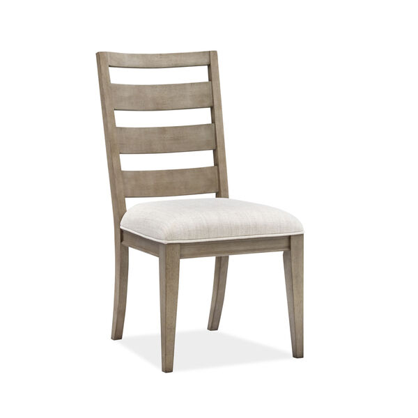 Bellevue Manor Brown and White Dining Side Chair with Upholstered Seat, image 1