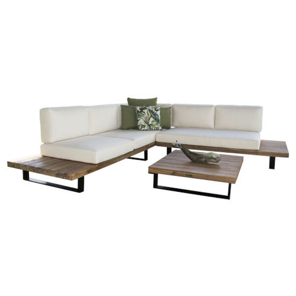 Normans Cay Three-Piece Sectional with Canvas Aruba Cushions, image 5