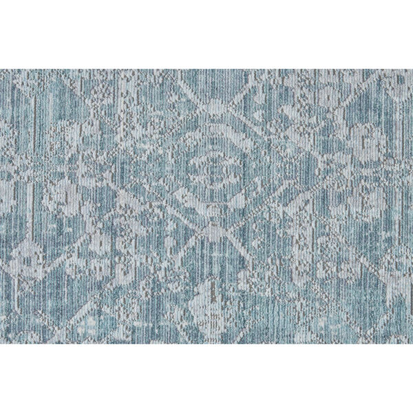 Cecily Luxury Distressed Ornamental Teal Gray Area Rug, image 5