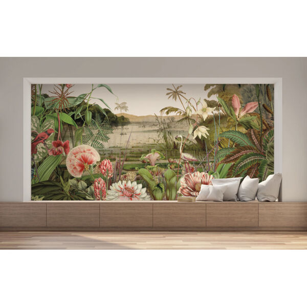 Mural Resource Library Gray Floating Gardens Wallpaper, image 1