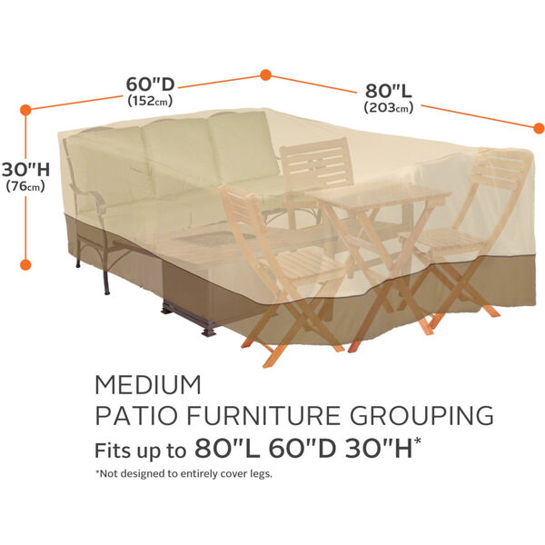 Ash Beige and Brown General Purpose Patio Furniture Cover, image 4