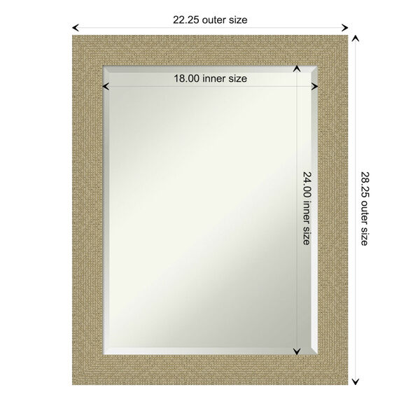Mosaic Gold 22W X 28H-Inch Bathroom Vanity Wall Mirror, image 6