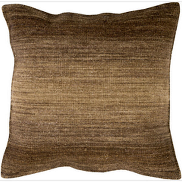 Chaz Chocolate and Tan 22-Inch Pillow with Down Fill, image 1