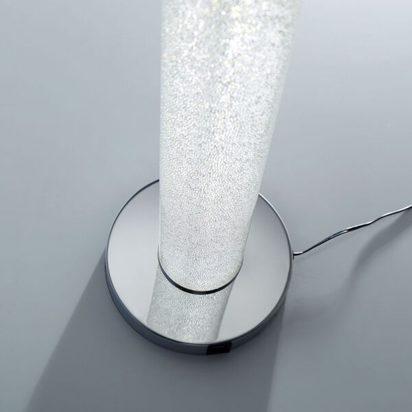 Quilla Chrome Diamond Acrylic LED Table Lamp, image 2