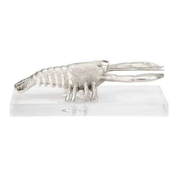 Thibault Brushed Nickel and Clear Lobster Figurine, image 9