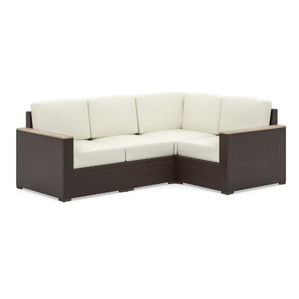 Palm Springs Brown Four-Piece Patio Sectional Set, image 3