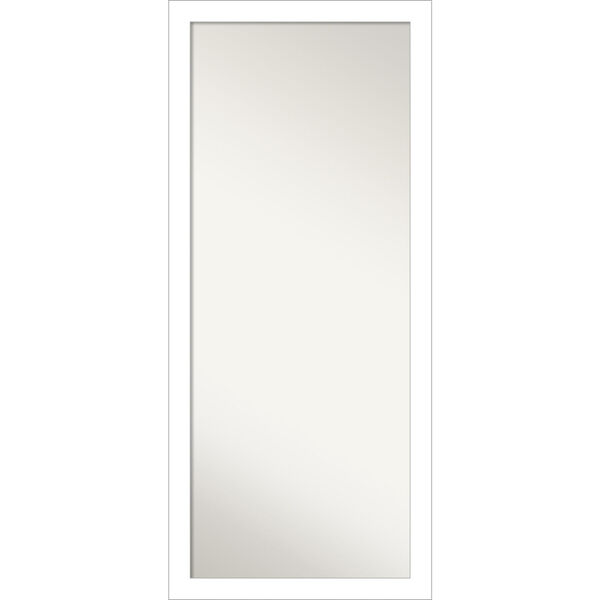Wedge White 28W X 64H-Inch Full Length Floor Leaner Mirror, image 1