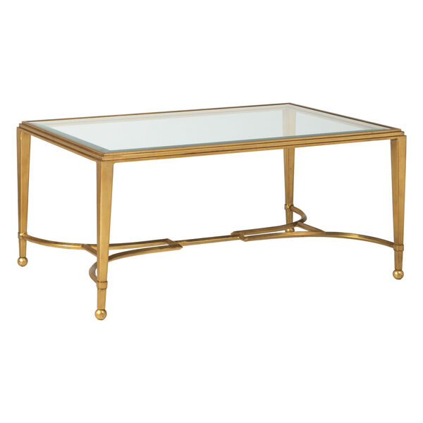 Metal Designs Gold 42-Inch Sangiovese Rectangular Cocktail Table, image 1