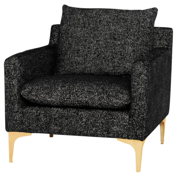 Anders Black and Gold Occasional Chair, image 1
