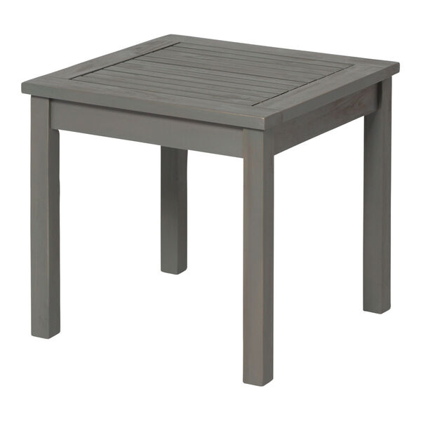 Gray Wash 20-Inch Simple Outdoor Dining Table, image 1