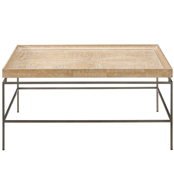 Galen Rustic Natural Oak and Black Cocktail Table, image 1