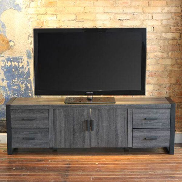 Urban Blend Charcoal 70-Inch TV Stand Console, image 4