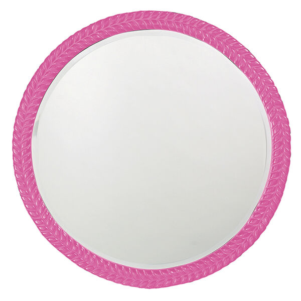 Amelia Glossy Hot Pink Mirror, image 1