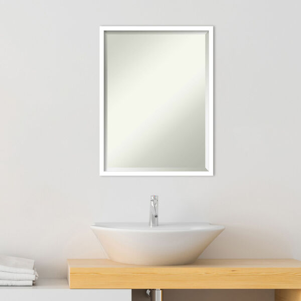 Svelte White 19W X 25H-Inch Bathroom Vanity Wall Mirror, image 3
