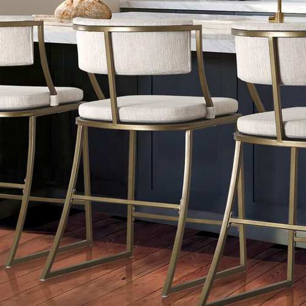 Mina Antique Brass 25-Inch Counter Stool, image 2