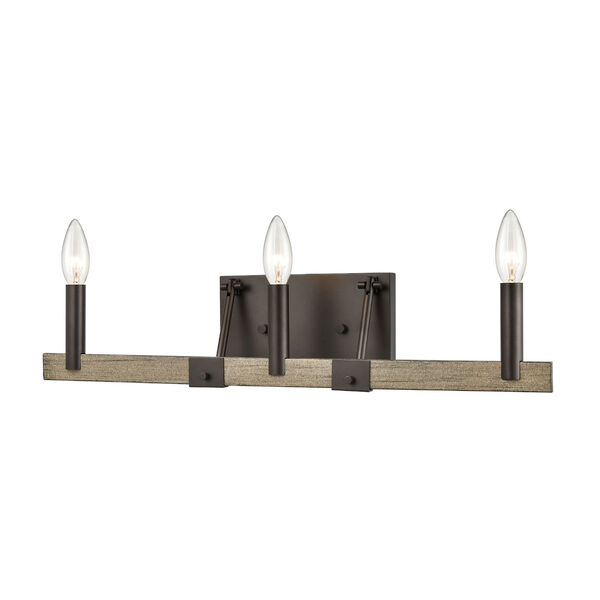 Transitions Oil Rubbed Bronze and Aspen Three-Light Bath Vanity, image 3