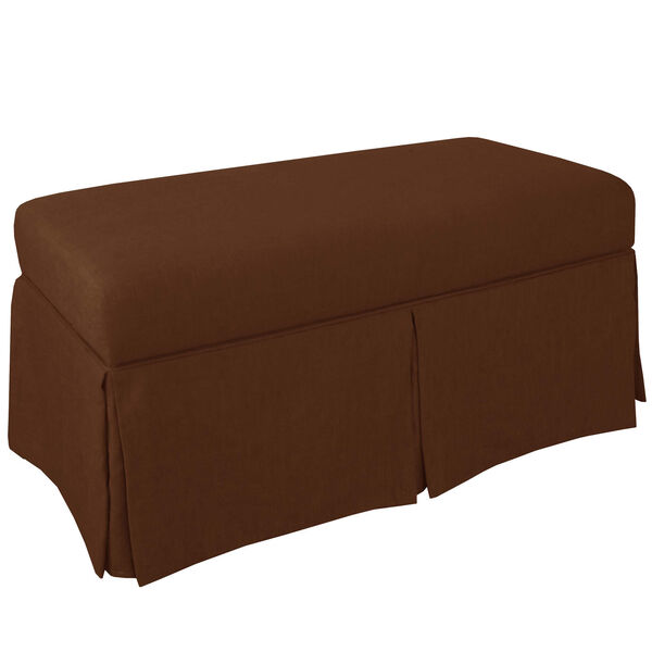 Linen Chocolate 36-Inch Storage Bench, image 1