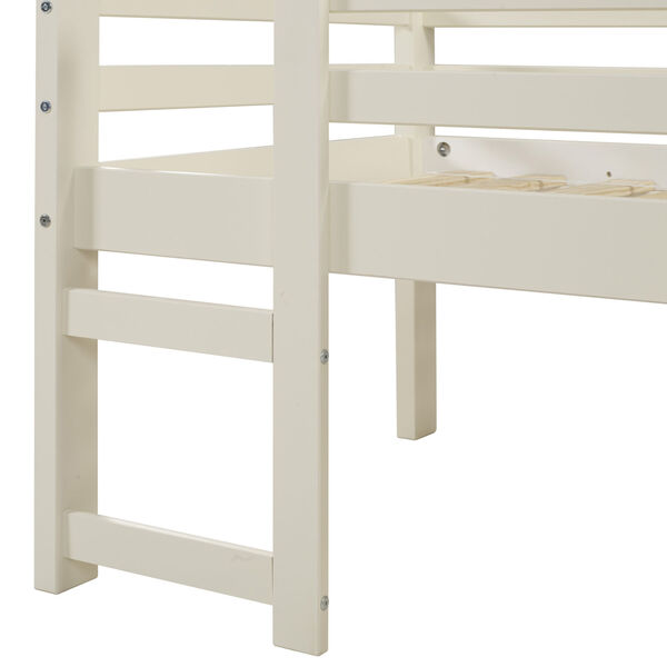 White Low Loft Bed, image 4