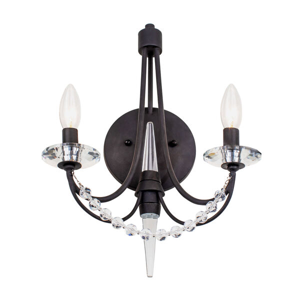 Brentwood Carbon Black Two-Light Wall Sconce, image 1