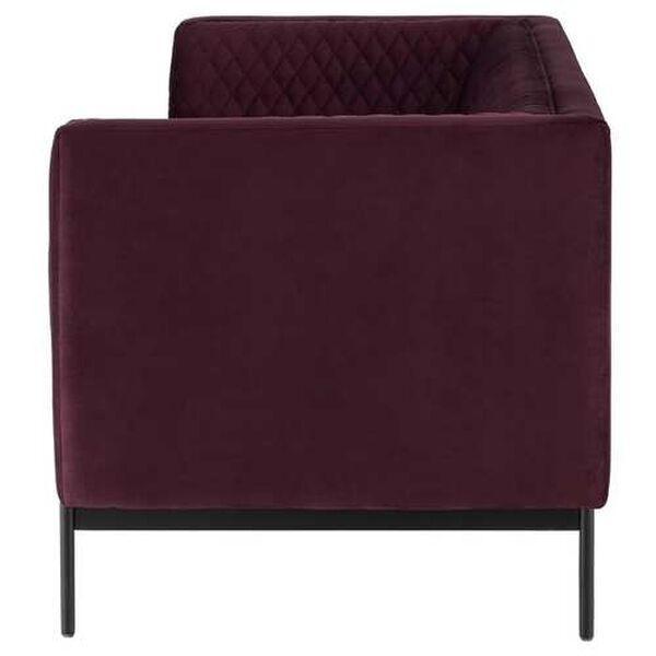 Brooke Mulberry Black Triple Seat Sofa, image 2