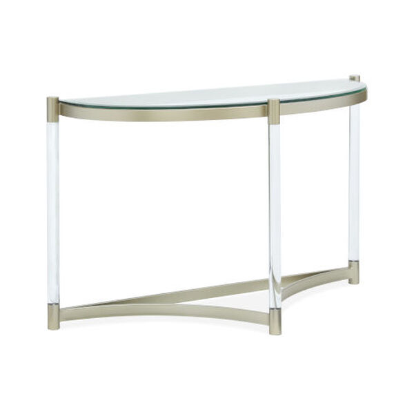 Silas Tempered Clear Glass Sofa Table with Acrylic Leg, image 3