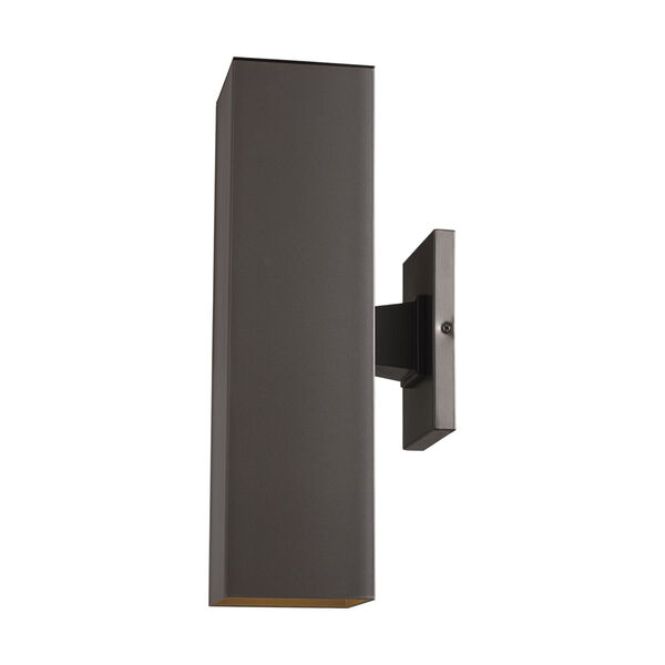 Pohl Bronze 19-Inch Two-Light Outdoor Wall Sconce with Tempered Glass Shade, image 2