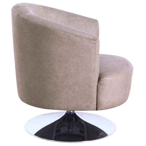 Nicollet Chrome Gray Fabric Armed Leisure Chair, image 3