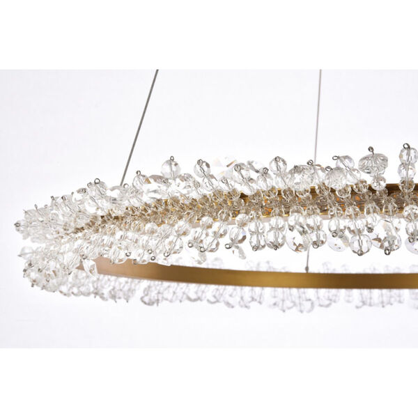 Laurel Gold 26-Inch LED Chandelier with Royal Cut Clear Crystal, image 6
