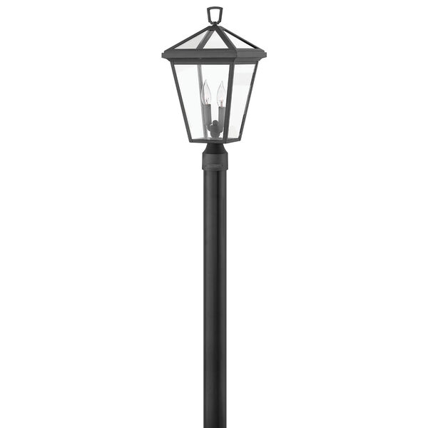 Alford Place Museum Black Two-Light LED Post Mount, image 1