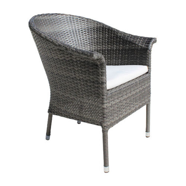 Ultra Linen Champagne Stackable Woven Armchair with Cushion, image 1