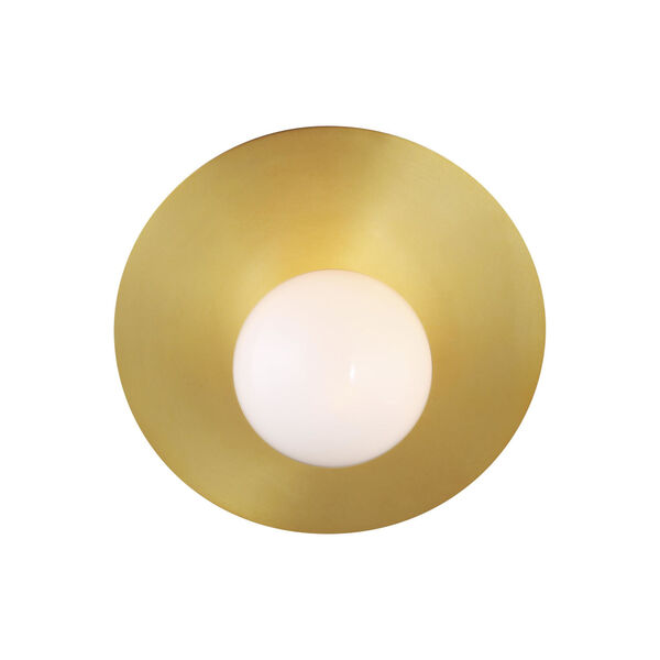 Nodes Burnished Brass 8-Inch One-Light Wall Sconce, image 1