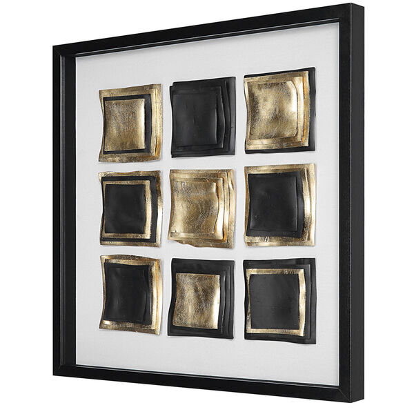 Gold Leaf and Satin Black Fair and Square Shadow Box, image 4