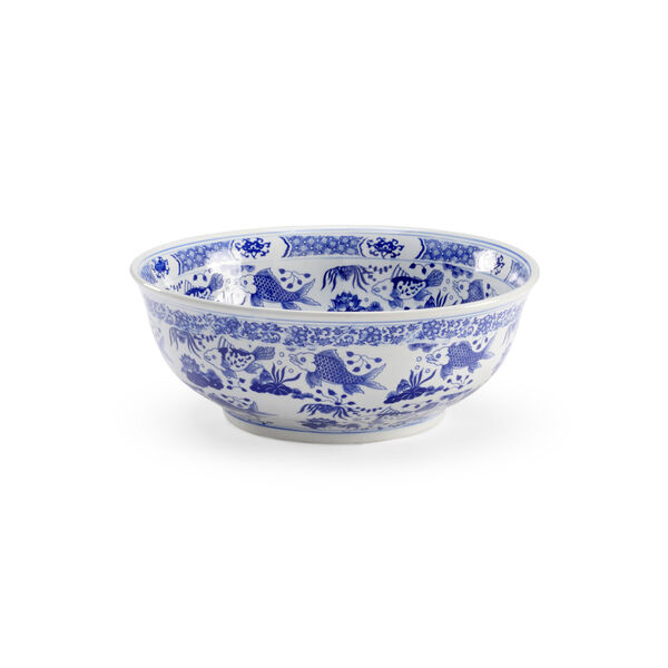 Blue and White Decorative Bowl, image 1