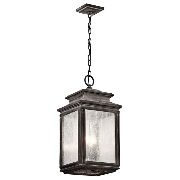 Wiscombe Park Weathered Zinc Four Light Outdoor Hanging Pendant, image 1