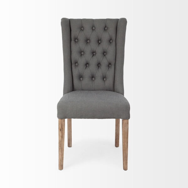 Mackenzie II Gray and Ash Solid Wood Parson Dining Chair, image 2
