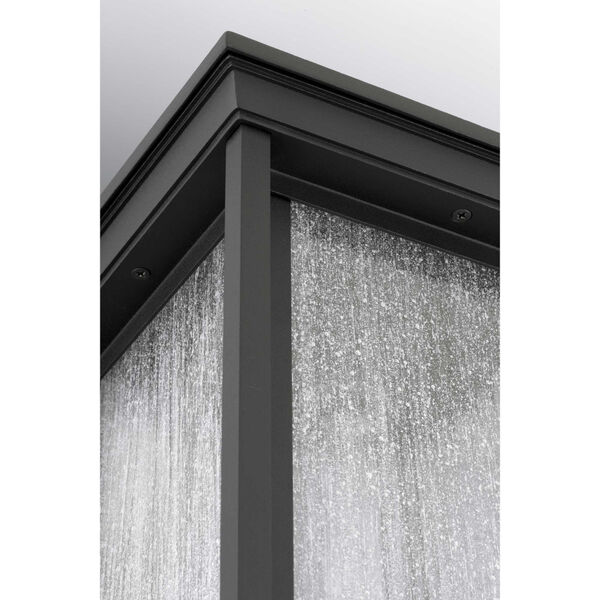 P5613-31: Endicott Black One-Light Outdoor Wall Mount with Clear Seeded Glass, image 6